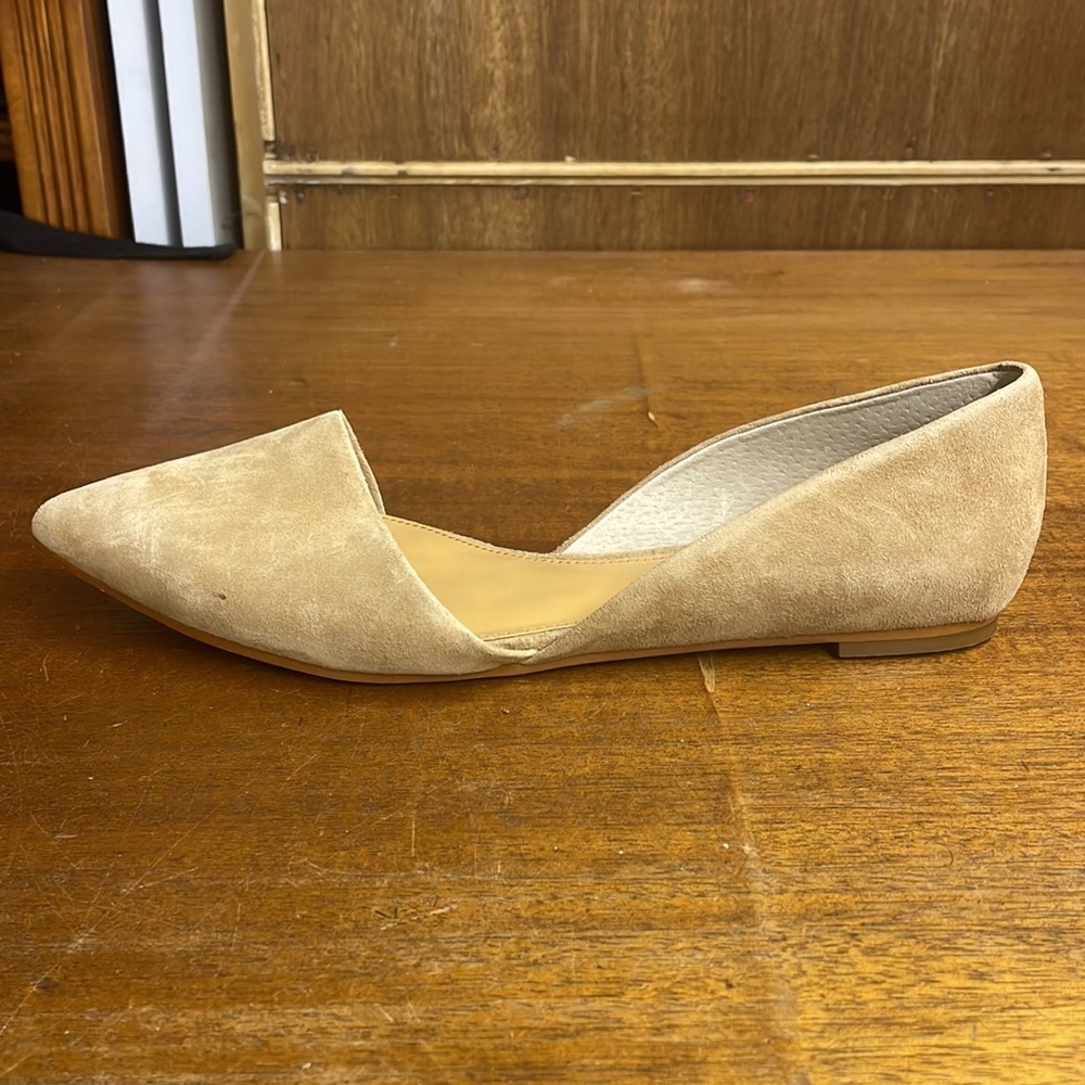 JCrew Factory Womens Zoe suede d'Orsay flats Item F5310 Used - Picture 3 of 8